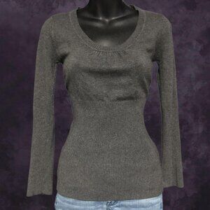 Vtg Majora Grey Puff Top